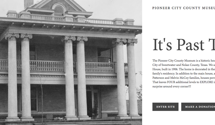 Screen capture from the official website for the Pioneer City County Museum, located in Sweetwater, Texas. The executive director of the museum, Melonnie Hicks, is under fire for a Super Tuesday Facebook post in which she expressed a wish that Republican voters would "die." (http://www.pioneermuseumtx.org) **FILE**