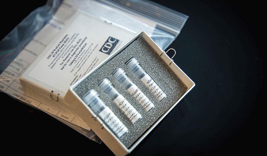 This undated file photo provided by U.S. Centers for Disease Control and Prevention shows CDC's laboratory test kit for the new coronavirus. (CDC via AP, File)