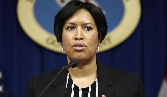 District of Columbia Mayor Muriel Bowser speaks at a news conference in Washington on Saturday, March 7, 2020, to announce the first presumptive positive case of the COVID-19 coronavirus. (AP Photo/Patrick Semansky) **FILE**