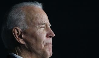 Democratic presidential candidate and former Vice President Joe Biden speaks at Tougaloo College in Tougaloo, Miss., Sunday, March 8, 2020. (AP Photo/Rogelio V. Solis)  ** FILE **