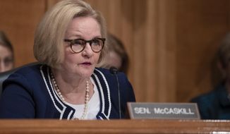 This Oct. 10, 2018 file photo shows Sen. Claire McCaskill, D-Mo., during a hearing of the Senate Committee on Homeland Security &amp;amp; Governmental Affairs, on Capitol Hill in Washington. The two-term senator from Missouri lost her seat in the 2018 midterm election but is now making waves as a plainspoken analyst for NBC News. (AP Photo/Alex Brandon, File)