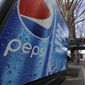 In this Jan. 30, 2019, file photo, an advertisement for Pepsi is shown downtown for the NFL Super Bowl 53 football game in Atlanta. PepsiCo says it&#39;s buying energy drink maker Rockstar Energy Beverages for $3.85 billion. (AP Photo/David J. Phillip, File)