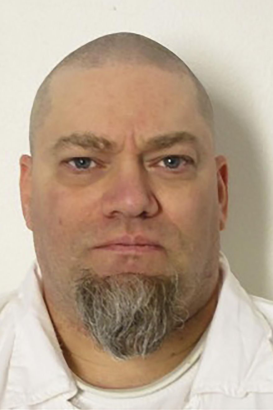 This undated photo provided by the Arkansas Department of Corrections shows Jerry Lard. The Arkansas Supreme Court has ruled that Lard, a death row inmate convicted of killing a police officer during a traffic stop is mentally competent to drop his appeal. Justices on Thursday, March 12, 2020, rejected the appeal of Lard, who was convicted of the fatal shooting of Trumann police officer Jonathan Schmidt. (Arkansas Department of Corrections AP)