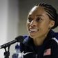 FILE - In this Aug. 3, 2017, file photo, United States&#39; Allyson Felix speaks during a press conference of the U.S. team prior to the World Athletics Championships in London. Early in her career, Allyson Felix would shy away from speaking on controversial subjects. The nine-time Olympic medalist stayed in her lane. Not anymore. Not since the birth of her daughter, Camryn. Felix wants her legacy to be improving maternity rights for athletes over her times and gold medals. &amp;quot;I feel like I&#39;m right where I&#39;m supposed to be,&amp;quot; Felix said. &amp;quot;I feel stronger than ever, just with everything I&#39;ve been through.”(AP Photo/Matthias Schrader, File)