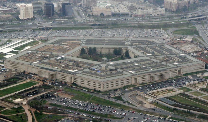 This March 27, 2008, aerial file photo, shows the Pentagon in Washington. (AP Photo/Charles Dharapak, File) ** FILE **