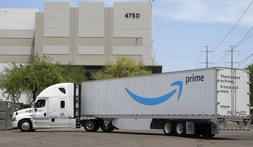 Amazon said Tuesday, March 17, 2020,  that it will only accept from suppliers shipments of cleaning equipment, medical supplies and household goods at its warehouses for next three weeks to fill surging demand of those items.(AP Photo/Ross D. Franklin, File)