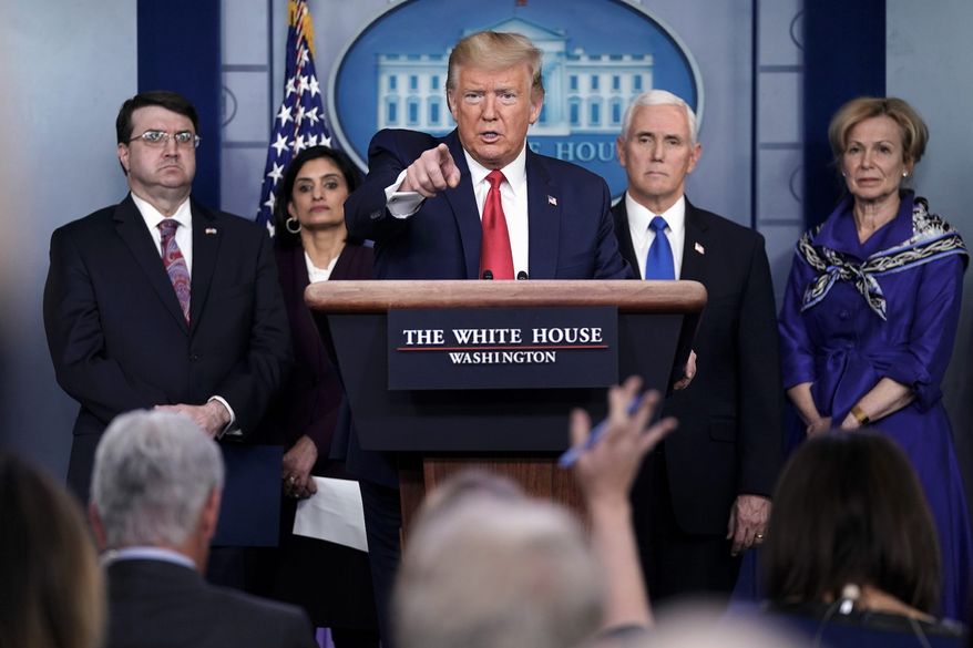 A poll suggests that the general public is not turning against President Trump while he leads the nation through the coronavirus crisis. (Associated Press)