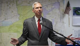 U.S. Rep. Dan Lipinski concedes the Democratic primary election to Progressive Marie Newman during a press conference at his election headquarters in Oak Lawn, Ill., Wednesday afternoon, March 18, 2020. (Ashlee Rezin Garcia/Chicago Sun-Times via AP)