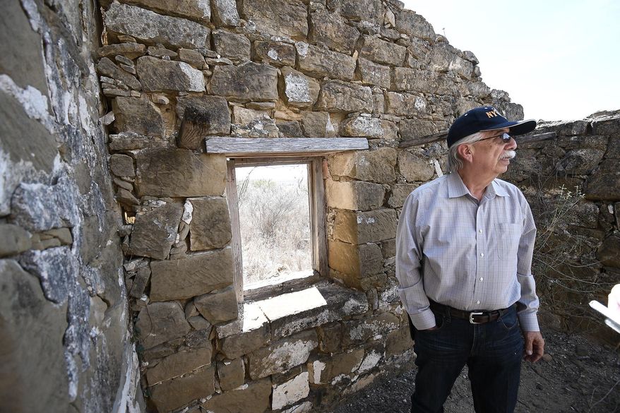 In this Feb. 28, 2020, photo, ranch owner Juan Vargas stands in one of the historic buildings at the historic Dolores Viejo, south of Laredo, Texas. He recalls photographing this site in the early 70s. (Cuate Santos/The Laredo Morning Times via AP)