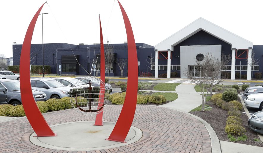 FILE - This Wednesday, March 11, 2020, file photo shows Watkins College of Art in Nashville, Tenn. A Nashville judge has ruled against two students and a teacher who are attempting to block the proposed merger between Watkins College of Art and Belmont University. (AP Photo/Mark Humphrey, File)