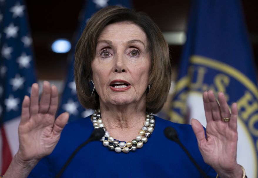 In this Feb. 6, 2020, file photo, Speaker of the House Nancy Pelosi, D-Calif., talks during a news conference at the Capitol in Washington. President Donald Trump and Pelosi have not spoken in five months at a time when the nation is battling its worst health crisis in a century. (AP Photo/J. Scott Applewhite, File)