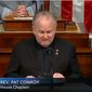 The Rev. Patrick J. Conroy and other clergy are now offering daily prayer in Congress, seeking help during the coronavirus pandemic. (Image courtesy of C-SPAN)