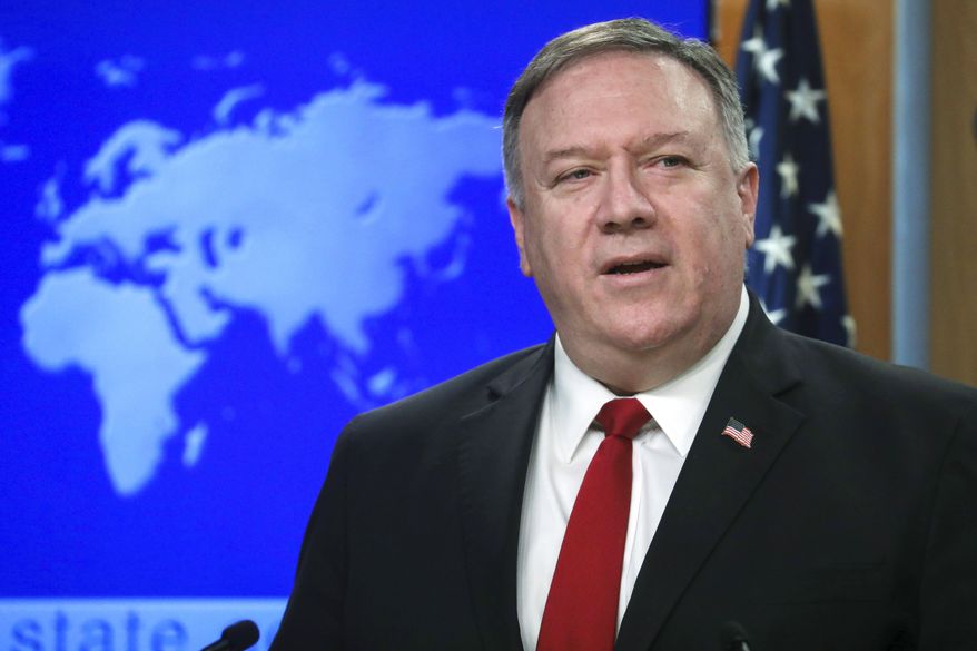 Secretary of State says Chinese leaders are threatening to punish the British bank HSBC and to cancel plans to build nuclear power plants in Britain unless the government allows Huawei Technologies to help build a 5G telecommunications network there. (Associated Press/File)