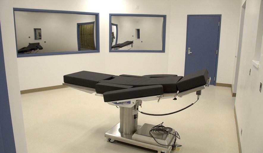 FILE - This Nov. 10, 2016, file photo released by the Nevada Department of Corrections shows the execution chamber at Ely State Prison in Ely, Nev. A nearly two-year fight over drugs that Nevada obtained for an execution it never carried out has ended with pharmaceutical companies taking their expired products back, the state accepting refunds and no clear decision about how a lethal injection could be carried out in the Silver State. State Attorney General Aaron Ford&#39;s office and attorneys for two drug companies involved in the case did not immediately comment Thursday, April 9, 2020, about a terse court order issued Tuesday by a judge in Las Vegas dismissing the case that arose from former death row inmate Scott Raymond Dozier&#39;s push to be executed. (Nevada Department of Corrections via AP, File)