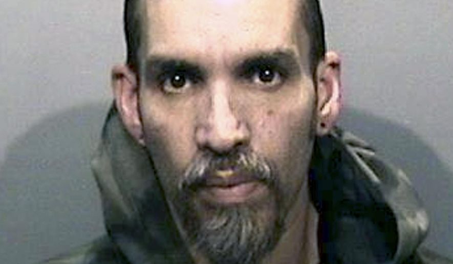 FILE - This Monday, June 5, 2017, file photo released by the Alameda County Sheriff's Office shows Derick Almena at Santa Rita Jail in Alameda County, Calif. Almena who is man charged with manslaughter in the Ghost Ship blaze that killed 36 partygoers at a firetrap warehouse in Northern California may be released from jail because of the coronavirus outbreak, a judge ruled. An Alameda County Superior Court Judge has decided to release Almena from custody at Santa Rita Jail in Dublin and place him in an electronic monitoring program while he awaits retrial, officials said Wednesday, April 8, 2020. (Alameda County Sheriff's Office via AP, File)