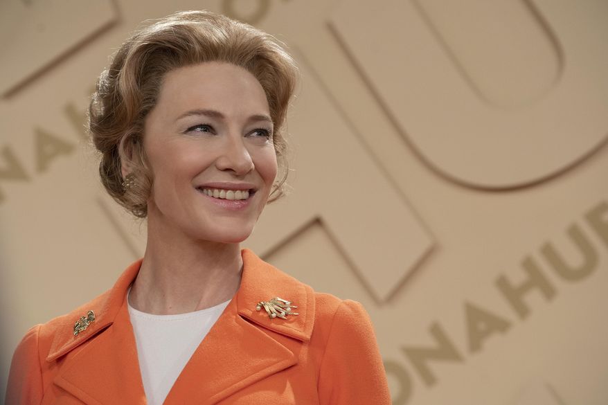 This image released by FX shows Cate Blanchett as Phyllis Schlafly in a scene from the miniseries &amp;quot;Mrs. America,&amp;quot; an FX original series premiering April 15 on Hulu. (Sabrina Lantos/FX via AP)