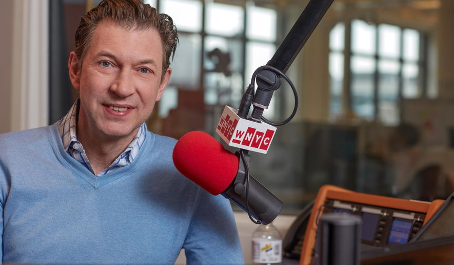 In this undated photo provided by New York Public Radio, WNYC radio host Richard Hake is shown. Hake, who worked at the station for nearly 30 years and was the host of Morning Edition, died suddenly on Friday, April 24, 2020. (Matthew Septimus/New York Public Radio via AP)