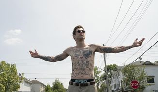 This image released by Universal Pictures shows Pete Davidson in &amp;quot;The King of Staten Island,&amp;quot; directed by Judd Apatow.  Universal Pictures said Monday that “The King of Staten Island” will debut on digital platforms June 12. (Mary Cybulski/Universal Pictures via AP)
