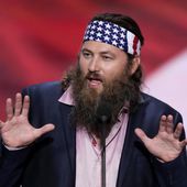 In this July 18, 2016, file photo, Willie Robertson, CEO of Duck Commander and Buck Commander speaks during the opening day of the Republican National Convention in Cleveland. (AP Photo/J. Scott Applewhite, File)