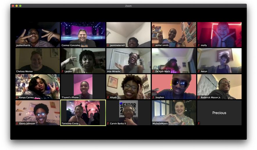 This photo shows high school seniors who attended a virtual prom via Zoom on April 16 hosted by the Baton Rouge Youth Coalition. With the Class of 2020 missing out on so many traditions due to the coronavirus pandemic, many have gone online to participate in virtual proms. (Baton Rouge Youth Coalition via AP)