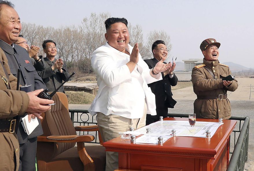 In this undated file photo provided by the North Korean government on April 12, 2020, North Korean leader Kim Jong-un inspects an air defense unit in the western area of North Korea. Kim Jong-un’s two-week absence from public view has inspired speculation and rumors, but past disappearances of North Korea's ruling elite frequently have simply shown the disconnect between insatiable curiosity about the country and the secrecy surrounding its leadership. (Korean Central News Agency/Korea News Service via AP, File)