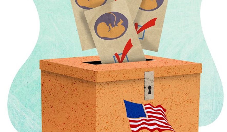 Vote for Life Illustration by Greg Groesch/The Washington Times
