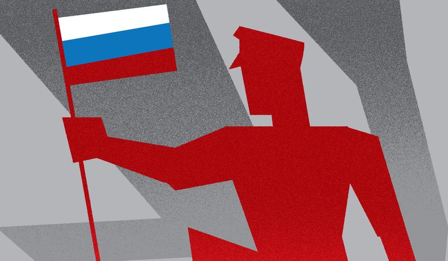 Illustration on Russian aggression against Ukraine by Linas Garsys/The Washington Times