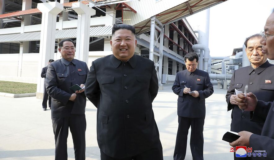 In this Friday, May 1, 2020, photo provided by the North Korean government, North Korean leader Kim Jong-un, center, visits a fertilizer factory in South Pyongan, near Pyongyang, North Korea. Kim made his first public appearance in 20 days as he celebrated the completion of the fertilizer factory, state media said Saturday, May 2, 2020, ending an absence that had triggered global rumors that he may be seriously ill. Independent journalists were not given access to cover the event depicted in this image distributed by the North Korean government. The content of this image is as provided and cannot be independently verified. Korean language watermark on image as provided by source reads: &amp;quot;KCNA&amp;quot; which is the abbreviation for Korean Central News Agency. (Korean Central News Agency/Korea News Service via AP)