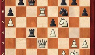 Ding-Carlsen after 31. Qc2-d3.