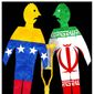 Illustration on the support relationship between Venezuela and Iran by Alexander Hunter/The Washington Times