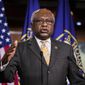 House Majority Whip James Clyburn of S.C., speaks during a news conference on Capitol Hill Thursday, April 30, 2020, in Washington. (AP Photo/Manuel Balce Ceneta)