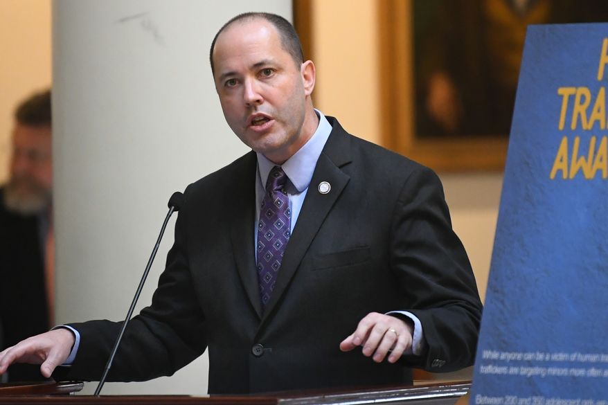 Georgia Attorney General Chris Carr speaksduring the opening day of the year for the general session of the state legislature in Atlanta. (AP Photo/John Amis, File)