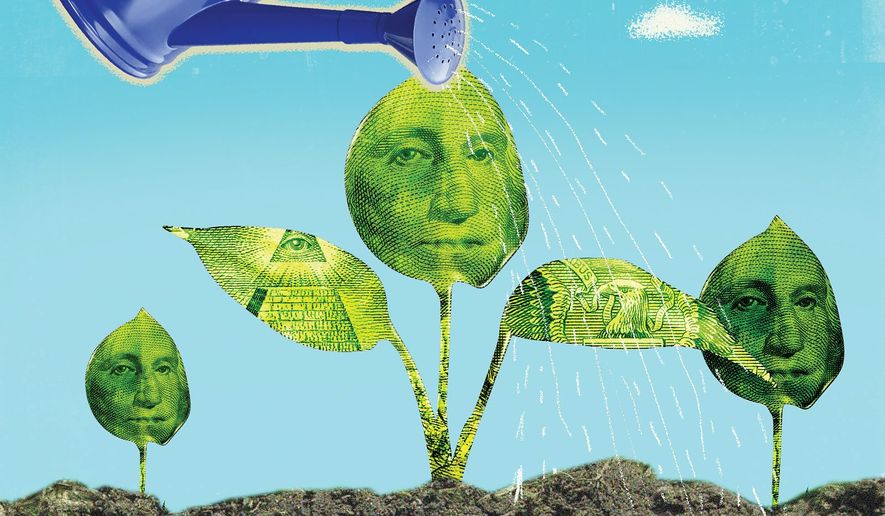 Illustration on a new, U.S.led economic coalition by Linas Garsys/The Washington Times