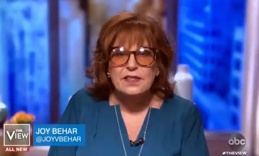 "The View's" Joy Behar said Tuesday, May 12, 2020, that President Trump is a "disgusting racist" and that his supporters need to ask themselves "if they are racist also." (screengrab via ABC)
