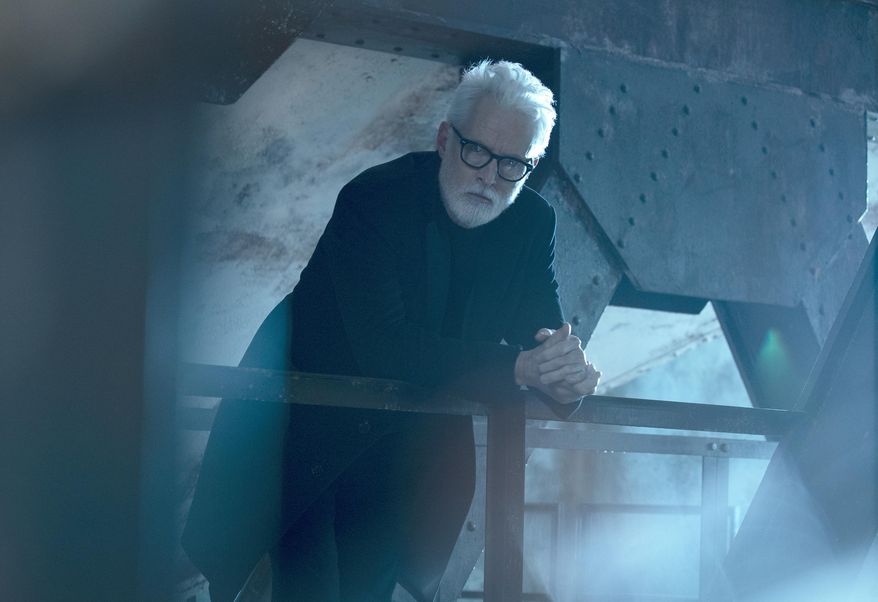 This image released by FOX shows John Slattery in a scene from "NEXT," premiering this fall on FOX. (Miller Mobley/FOX via AP)