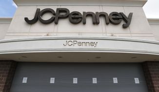 FILE - In this May 8, 2020, file photo, a J.C. Penney store sits closed in Roseville, Mich. The coronavirus pandemic has pushed troubled department store chain J.C. Penney into Chapter 11 bankruptcy. It is the fourth major retailer to meet that fate. Penney said late Friday, May 15, 2020, it will be closing some stores and will be disclosing details and timing in the next few weeks. (AP Photo/Paul Sancya, File)