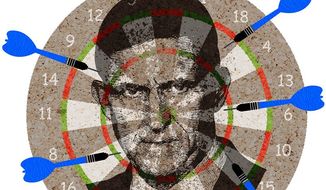 Targeting Flynn Illustration by Greg Groesch/The Washington Times