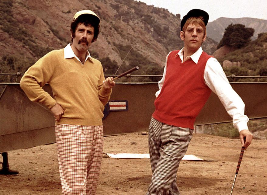 Number 19: M*A*S*H |
Donald Sutherland (left) and Elliott Gould on a lobby card for M*A*S*H, directed in 1970 by Robert Altman. (Courtesy 20th Century-Fox Home Entertainment)