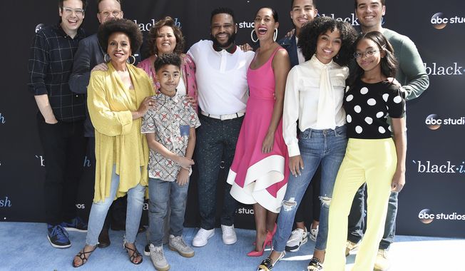 FILE - In this April 28, 2018 file photo, the cast of &amp;quot;black-ish&amp;quot; attends a For Your Consideration event in Burbank, Calif. Pictured from left are Nelson Franklin, Peter Mackenzie, Jenifer Lewis, Miles Brown, Anna Deavere Smith, Anthony Anderson, Tracee Ellis Ross, Marcus Scribner, Yara Shahidi, Marsai Martin and Jeff Meacham. ABC is bringing back the lion’s share of its series for next season, including “black-ish,” “A Million Little Things” and “The Rookie.” Those are among the shows that will return in the 2020-21 season, the network said Thursday, adding to the list of previously announced renewals for a total so far of 19. (Photo by Richard Shotwell/Invision/AP, File)