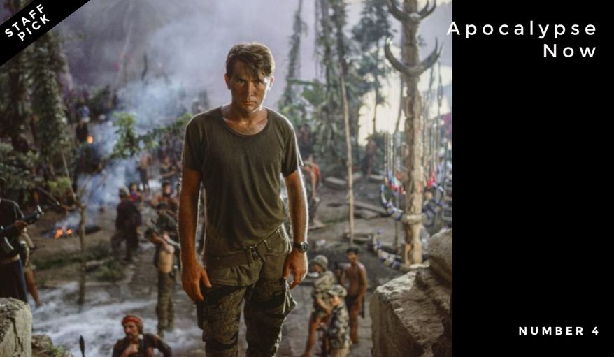 Number 4: Apocalypse Now | The 1979 Vietnam War epic was directed by Francis Ford Coppola and stars Marlon Brando, Robert Duvall and Martin Sheen. It was nominated for eight Academy Awards. (Chas Gerretsen/Nederlands Fotomuseum/Zoetrope Corp. via AP)