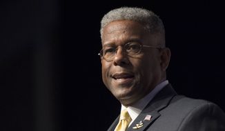 In this Thursday, June 19, 2014, file photo, former congressman and retired Lt. Col. Allen West speaks during Faith and Freedom Coalition&#39;s Road to Majority event in Washington.  (AP Photo/Molly Riley, File)  **FILE**
