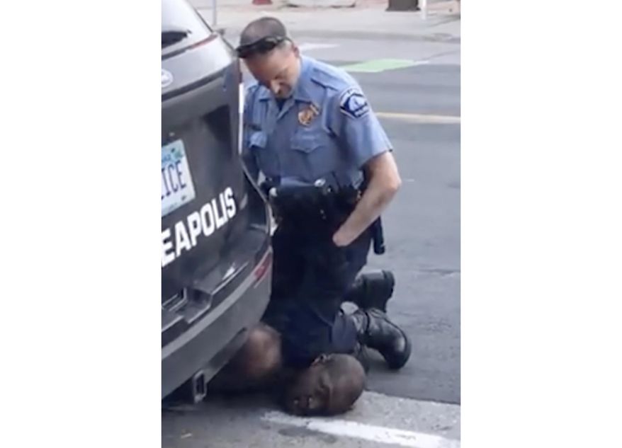FILE - In this Monday, May 25, 2020, file frame from video provided by Darnella Frazier, a Minneapolis officer kneels on the neck of George Floyd, a handcuffed man who was pleading that he could not breathe, in Minneapolis. Police around the U.S. and law enforcement experts are broadly condemning the way Floyd, who died in police custody, was restrained by a Minneapolis officer who dug his knee into the man's neck. (Darnella Frazier via AP, File)