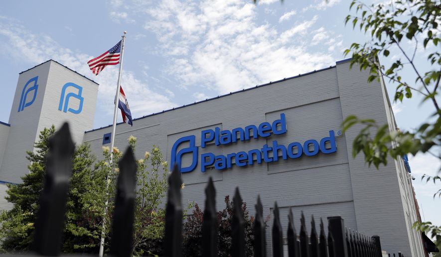 In this Tuesday, June 4, 2019, file photo, a Planned Parenthood clinic is seen in St. Louis. (AP Photo/Jeff Roberson) ** FILE **