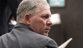 FILE - In this March 5, 2012, file photo, former All-Star outfielder Lenny Dykstra is seen during his sentencing for grand theft auto in the San Fernando Valley section of Los Angeles. A judge has dismissed Lenny Dykstra’s defamation lawsuit against former New York Mets teammate Ron Darling, Friday, May 29, 2020, ruling the outfielder&#x27;s reputation already was so tarnished it could not be damaged more.  (AP Photo/Nick Ut, File)