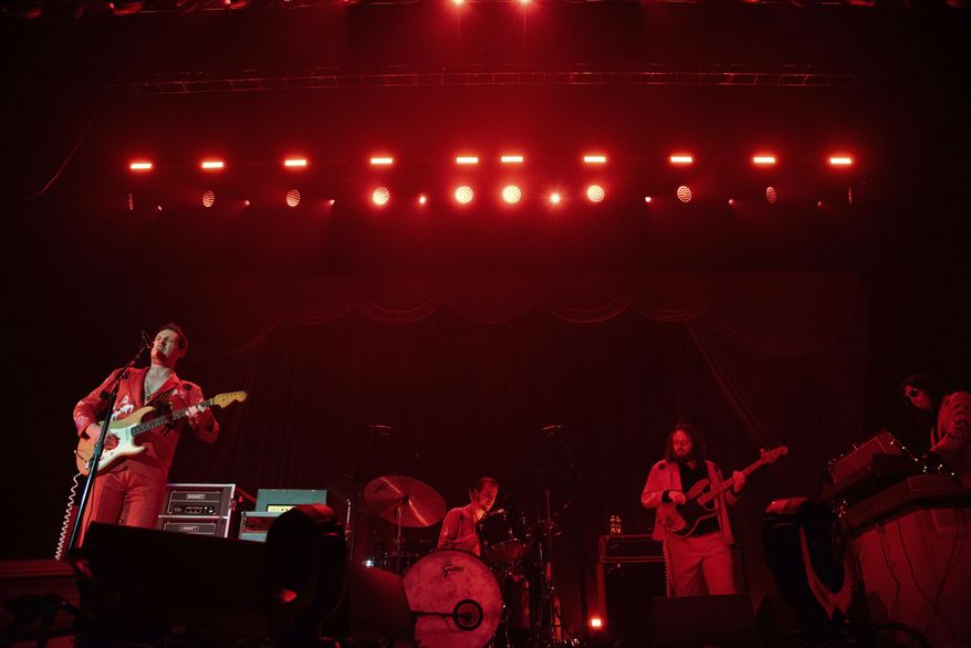 Sturgill Simpson performs on stage at The Infinite Energy Arena on Saturday, March 7, 2020, in Duluth, Ga. (Photo by Paul R. Giunta/Invision/AP)