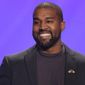 This Nov. 17, 2019, file photo shows Kanye West on stage during a service at Lakewood Church in Houston. (AP Photo/Michael Wyke, File)