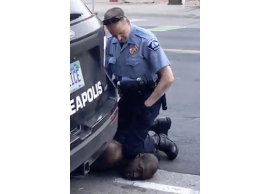 FILE - In this file frame from May 25, 2020, video provided by Darnella Frazier, a Minneapolis officer kneels on the neck of George Floyd, a handcuffed man who was pleading that he could not breathe. In the two weeks since Floyd’s killing, police departments have banned chokeholds, Confederate monuments have fallen and officers have been arrested and charged. The moves come amid a massive, nationwide outcry against violence by police and racism. (Darnella Frazier via AP, File)