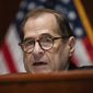 Chairman of the House Judiciary Committee, Rep. Jerrold Nadler, D-N.Y., speaks during a House Judiciary Committee hearing on proposed changes to police practices and accountability on Capitol Hill, Wednesday, June 10, 2020, in Washington. (Graeme Jennings/Pool via AP)
