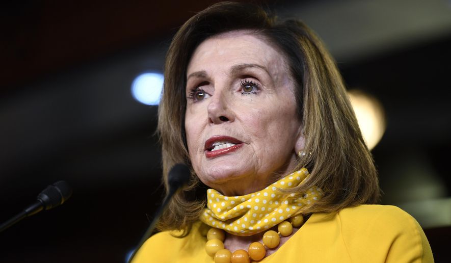 House Speaker Nancy Pelosi of Calif., speaks during a news conference on Capitol Hill in Washington, Thursday, June 11, 2020. (AP Photo/Susan Walsh)