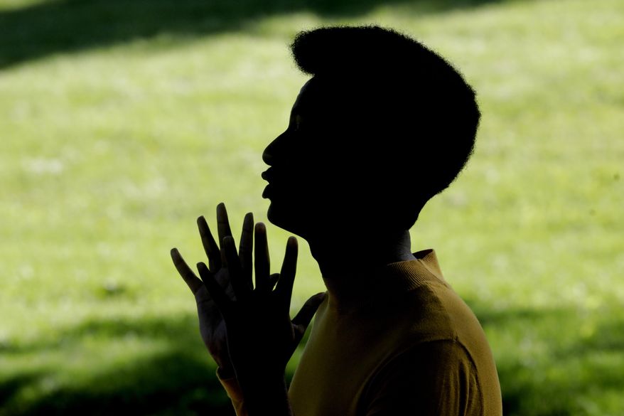 Daud Mumin speaks during an interview in Salt Lake City on Tuesday, June 9, 2020. The 18-year-old college student says he has experienced racism and that he and other youth in the United States are tired of waiting for justice and are ready to take it back themselves. (AP Photo/Rick Bowmer)